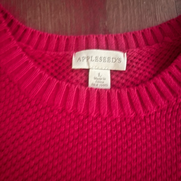 Woman’s Large beautiful holiday sweater like new Xmas sweater Appleseed - Picture 3 of 3